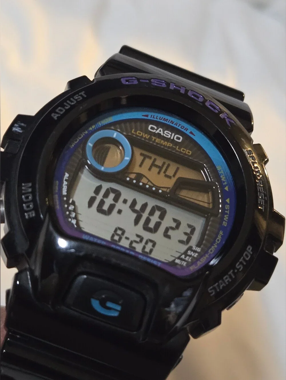 Casio G-Shock GLX-6900 Watch Men 51mm Black Purple Alarm Chrono Digital New Batt